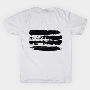 Black brush strokes on white background, monochrome. Print. T-Shirt